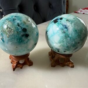 Phoenix Spheres on Wooden Stands $20 each